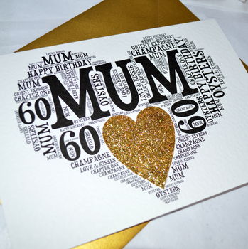 Personalised 60th Birthday Sparkle Card, 7 of 12