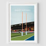 Rugby Stadium Minimalist Art Print Gift Request Any Stadium, thumbnail 6 of 11