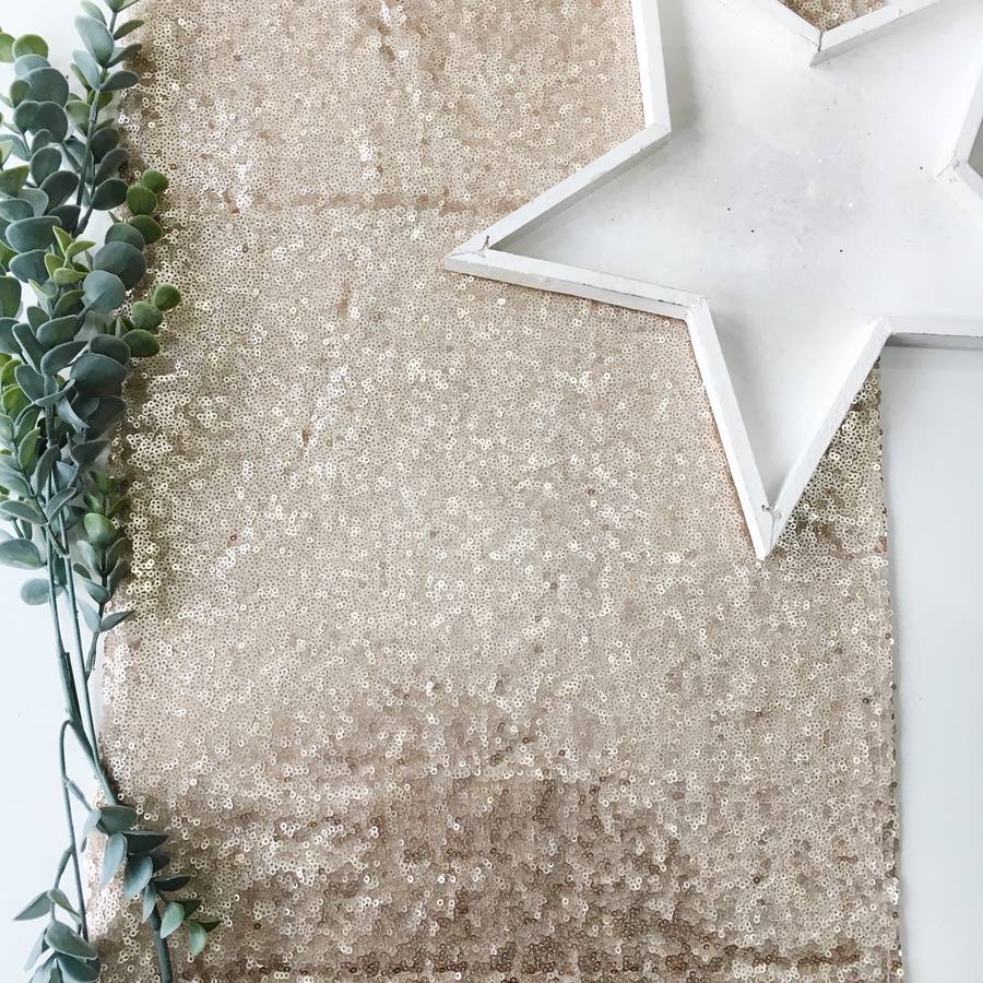 Christmas Champagne Blush Sequin Table Runner By The Sweet Party Christmas Champagne Blush Sequin Table Runner