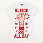Sleigh All Day Women's Christmas T Shirt, thumbnail 5 of 8