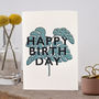 'Happy Birthday' Palm Letterpress Card, thumbnail 1 of 3