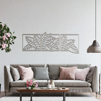 Modern Metal Leaf Set Wall Hanging Decor Gift For Home, 5 of 10