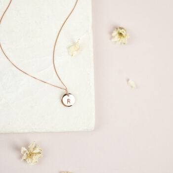 Personalised Solid Gold Disk Necklace, 6 of 9