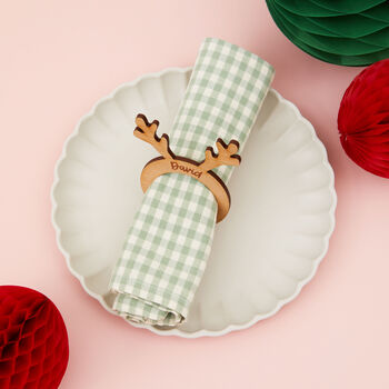 Personalised Christmas Reindeer Napkin Ring, 3 of 4
