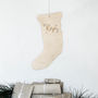 Personalised Wooden Stocking Wall Hanging, thumbnail 2 of 4