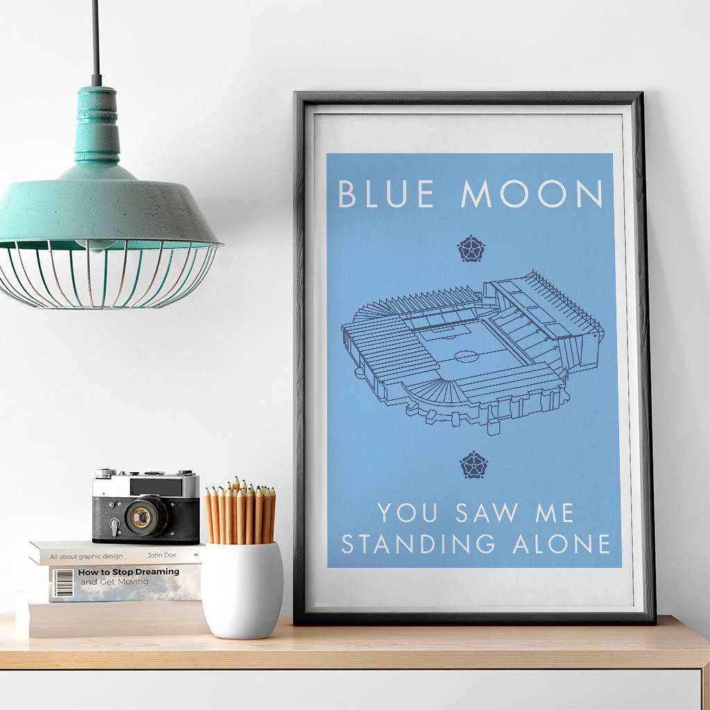 'Blue Moon' Football Stadium Print By Twelve Twelve Design ...