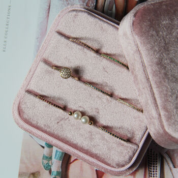 Velvet Ring And Earring Jewellery Box, 9 of 11