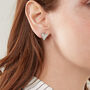Silver Plated Triangle Earrings, thumbnail 5 of 8