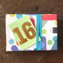 Mini Gold Foiled Number Sixteen Card, thumbnail 4 of 4