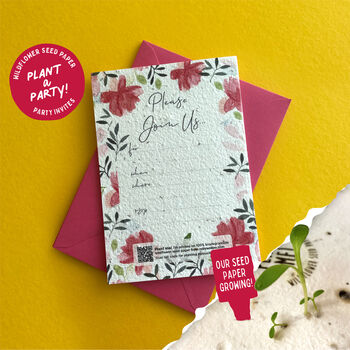 Roses Plantable Party Invitation Set, 4 of 5