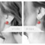 Red Leopard Pattern Earrings, thumbnail 10 of 10