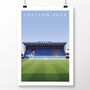 Portsmouth Fratton Park From The Centre Circle Poster, thumbnail 2 of 7