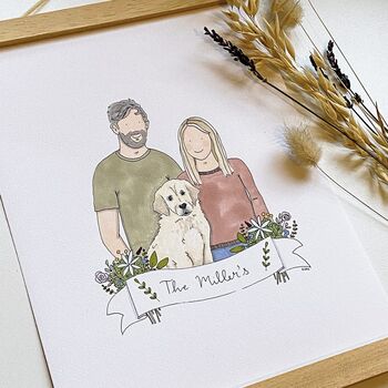 Personalised Family Portrait In Pen And Ink, 2 of 7