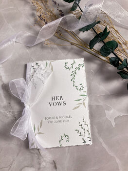 Watercolour Botanical Vow Books, 2 of 10