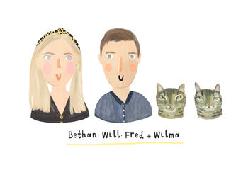 Personalised Illustrated Portrait, Unframed, 11 of 11
