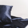 100% Mulberry Silk Pillowcase, One Piece, Midnight Blue, thumbnail 3 of 7