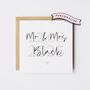 Personalised Wedding Card / Couple To Be Stone Card *Colour Options, thumbnail 1 of 6