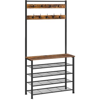 Free Standing Shelf Rack Shelving System With Hooks, 11 of 11