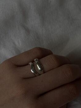 Recycled Silver Molten Band, 3 of 3