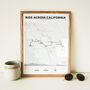 Framed And Personalised Route Map Art For Any Cycle, thumbnail 4 of 6