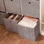 Set Of Six Non Woven Fabric Storage Boxes With Handle, thumbnail 7 of 12