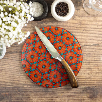 Red Poppies Chopping Board / Worktop Saver, 11 of 12