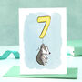 Badger 7th Birthday Card, thumbnail 1 of 8