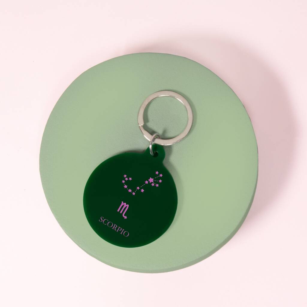 Scorpio Zodiac Illustration Keytag