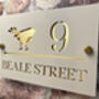Personalised Bird Robin Design House Acrylic Number Sign, thumbnail 8 of 9