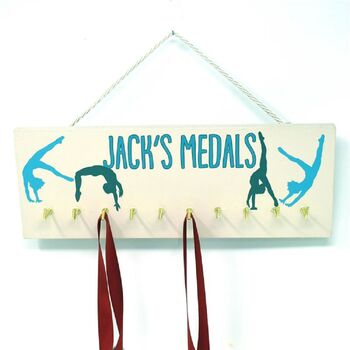 Personalised Medal Board Gymnastic Blue, 2 of 2