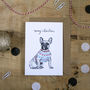 French Bulldog In A Jumper Christmas Card, thumbnail 1 of 3