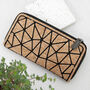 Personalised Geometric Cork Zip Wallet, thumbnail 1 of 6