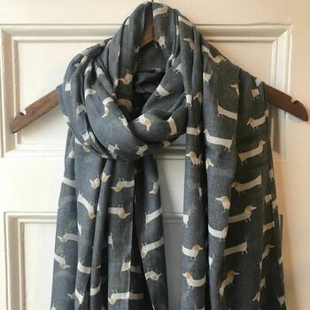 Little Sausage Dog Print Scarf, 2 of 11