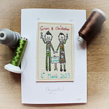Personalised Same Sex Wedding Card, 2 of 7