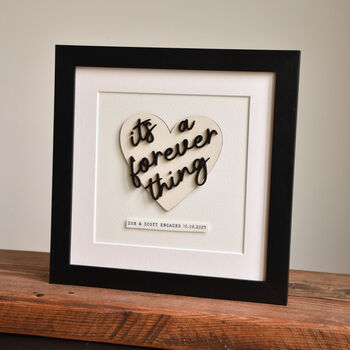 Personalised Wooden Art Print For Couple It's A Forever Thing, 4 of 4