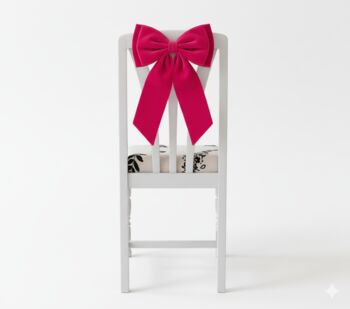 Sustainable Lrg Linen Polka Dot Bow Hanging Christmas Decoration, 3 of 12