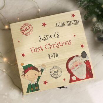 Personalised Wooden Christmas Eve Box, 2 of 3