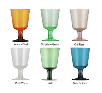 Hand Blown Colourful Bubble Wine Glass, 3 of 11