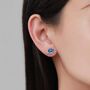 Sterling Silver Blue Tang Fish Stud Earring, thumbnail 7 of 12