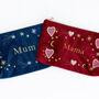 Personalised Embroidered Red Velvet Make Up Bag Accessories Pouch, thumbnail 8 of 8