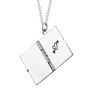 The Lovers Kiss Engraved Silver Locket Necklace, thumbnail 9 of 11