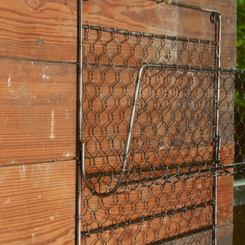 Black Wire Wall Mounted Garden Storage Rack, 4 of 7