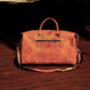 Genuine Leather Duffel With Zip Pocket, thumbnail 3 of 12