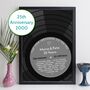 Personalised 25th Wedding Anniversary Print Music Gift 2000, thumbnail 1 of 12