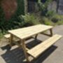 Heavy Duty Garden/Pub Picnic Table With Traditional Top, thumbnail 4 of 7