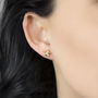 Gold Plated Sterling Silver Star Stud Earrings, thumbnail 2 of 3