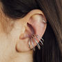 Sterling Silver Triple Bar Ear Cuff, thumbnail 6 of 10