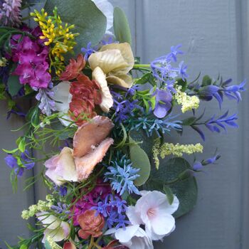 Lilac And Lavender Wreath For Wall Or Door, 3 of 4