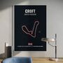 Croft F1 Track Print F1 Gift, Father's Day Gifts, thumbnail 1 of 2