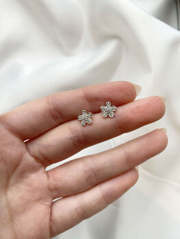 Cz Wedding Earrings Thank You Flower Girl, 3 of 5